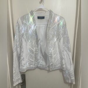 White rhinestoned jacket